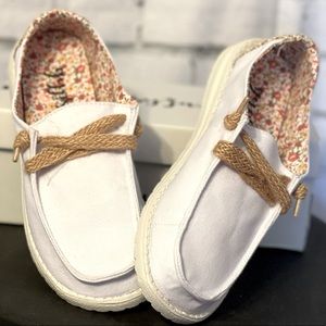 COPY - Gypsy Jazz White Canvas Shoes